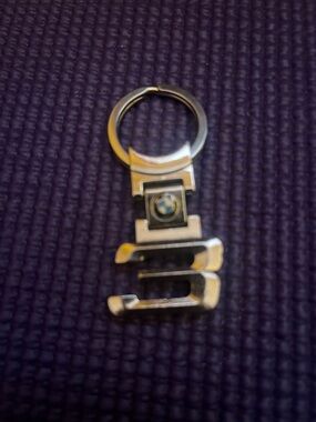 BMW Silver Metal Keyring with Emblem